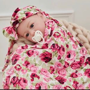 2pcs/set Baby Swaddle Wrap Baby Blankets Newborn Cotton Swaddle Wrap